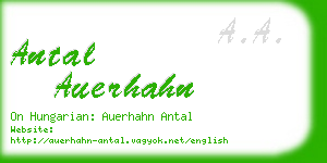 antal auerhahn business card